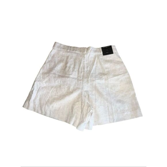 Banana Republic Linen blend Shorts woman’s 6 cream Chino Khaki vacation - Picture 3 of 6